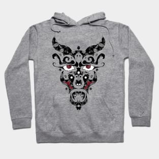 Abstract Demon Mask Hoodie